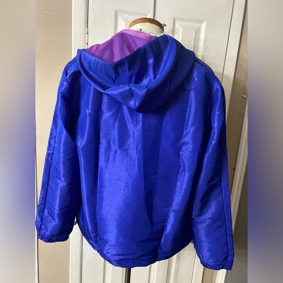 ADIDAS [L] SUNGLASS WOVEN WINDBREAKER/JACKET BLUE JD7133 - Picture 8 of 9